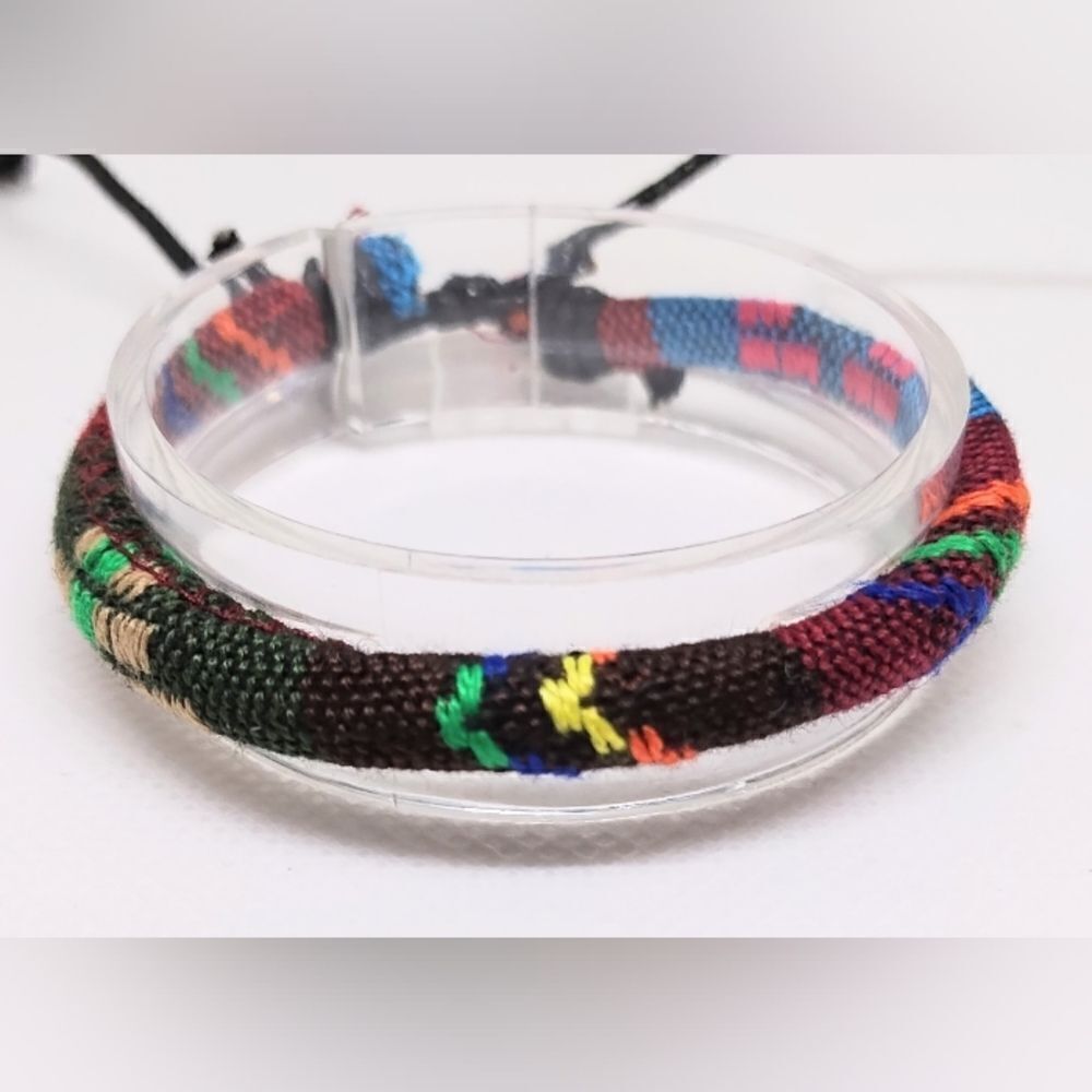 Men's bracelet striped punk hemp new e40